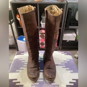 Frye Distressed Leather Boots. Size 8